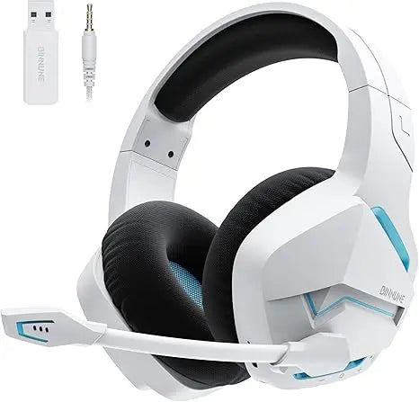 Wireless Gaming Headset with Mic for PC PS4 PS5 2.4G Bluetooth USB