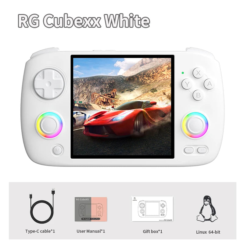 Retro Handheld Game Console 3.95" IPS Screen Linux 64-bit 3800mAh Supports Online,TV Outpu