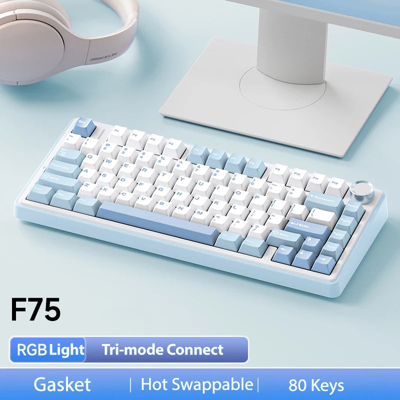 2.4G Wireless/Bluetooth/Wired Gaming Mechanical Keyboard RGB Customized