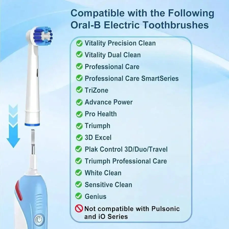 Replacement Brush Heads Compatible With , 20pcs Professional Electric Toothbrush Heads For Replacement Heads Refill Pro100/1000/