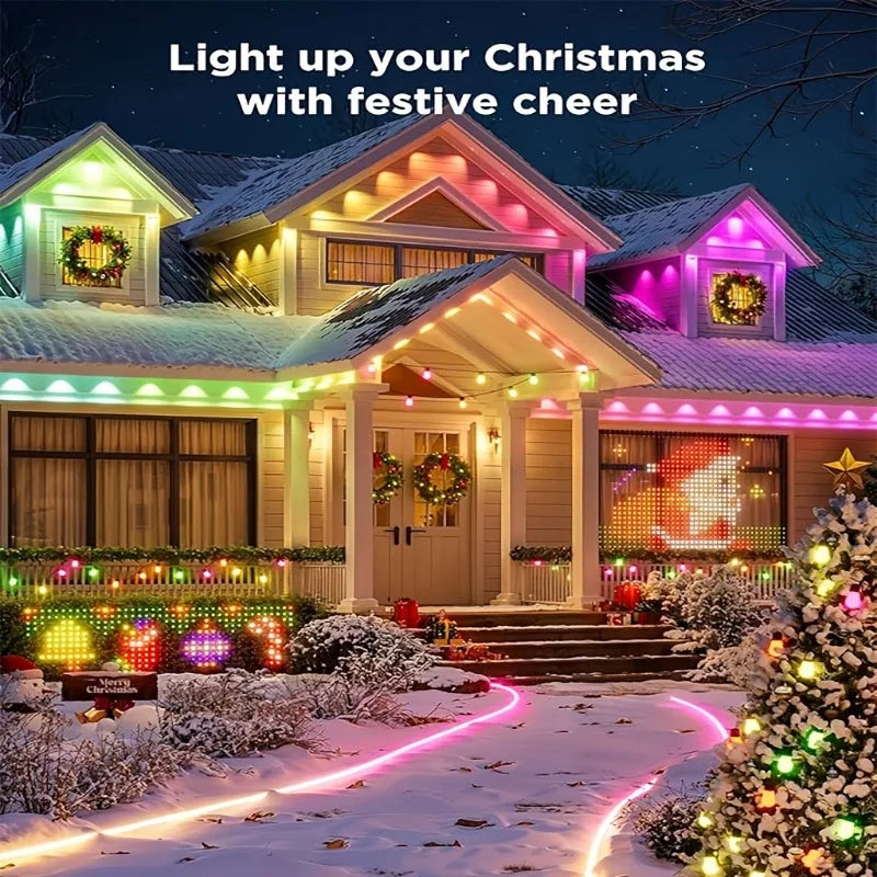 150ft 100ft 50ft Permanent Outdoor Lights Smart RGBIC Outdoor Lights with 75 Scene Modes
