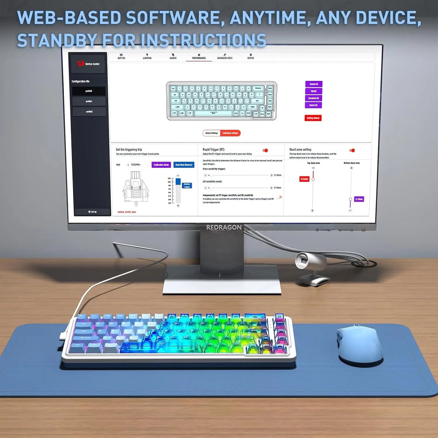 Redragon K709 HE Rapid Trigger Gaming Keyboard, 8K Wired Mechanical Keyboard w/Next-Gen