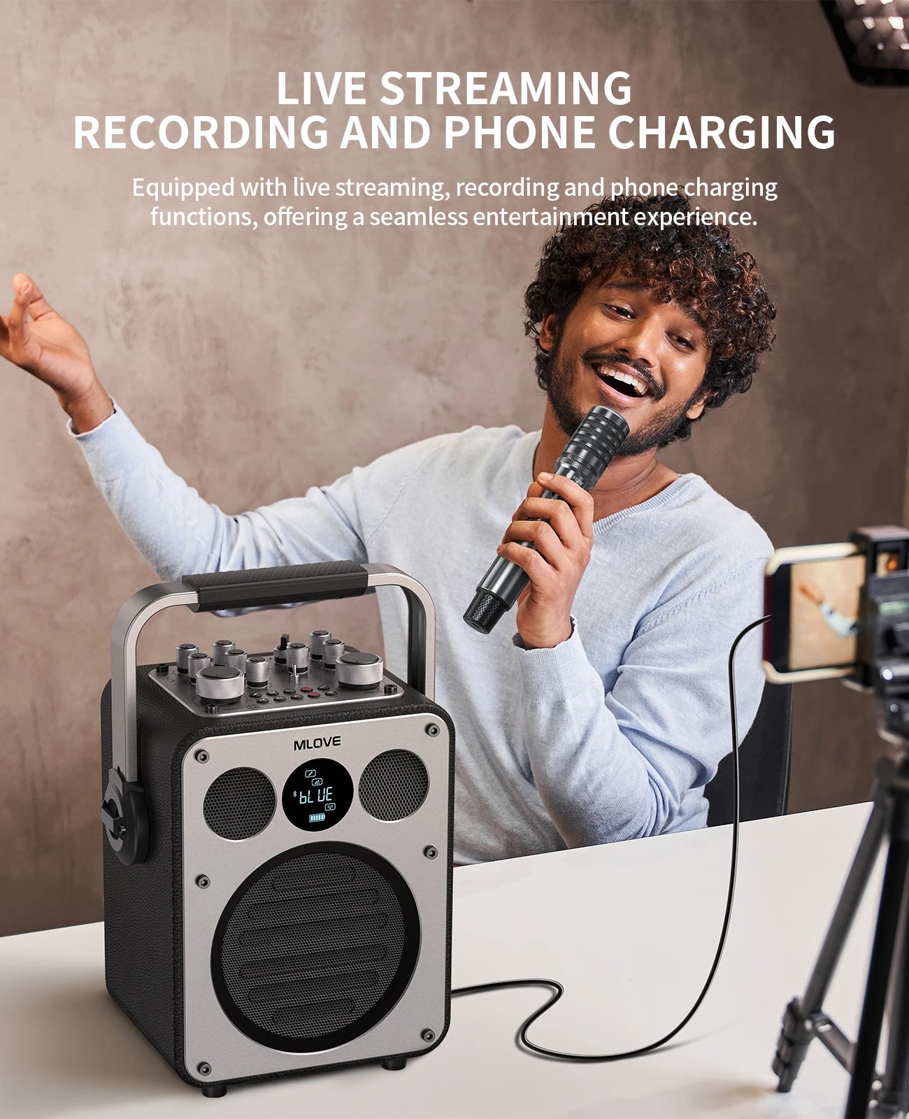 Professional Karaoke Machine for Adults with Bluetooth