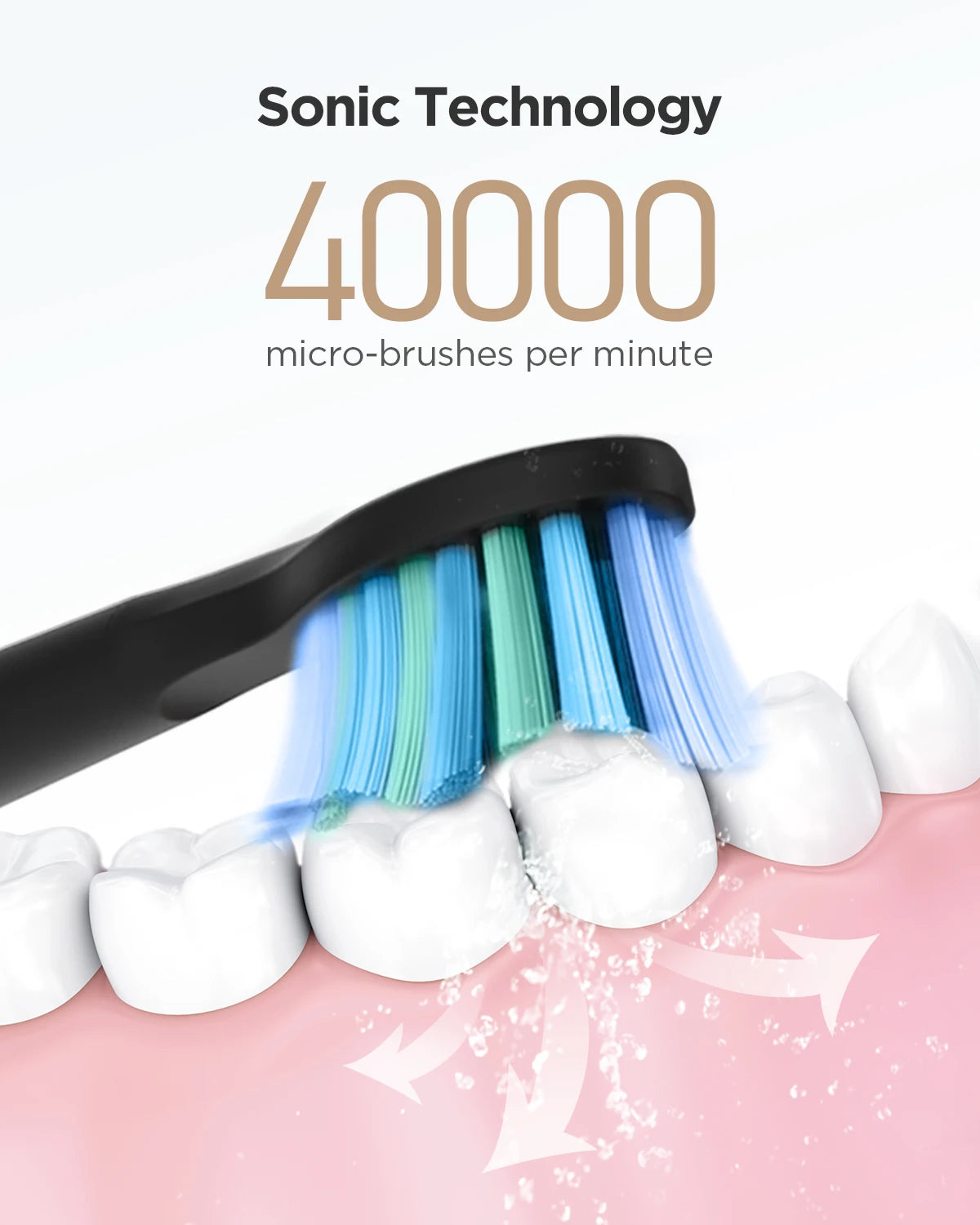 Fairywill Electric Sonic Toothbrush USB Charge FW-D7 Rechargeable Waterproof Electronic Tooth Brushes Replacement Heads Adult