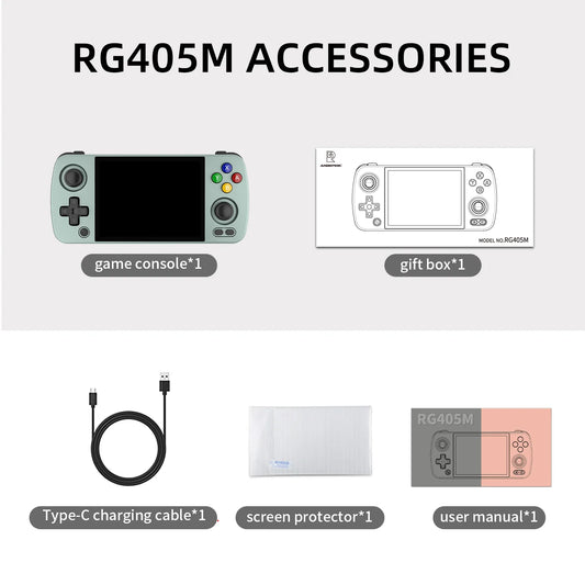 RG405M Handheld Game Console 4'' IPS Touch Screen Android12 System