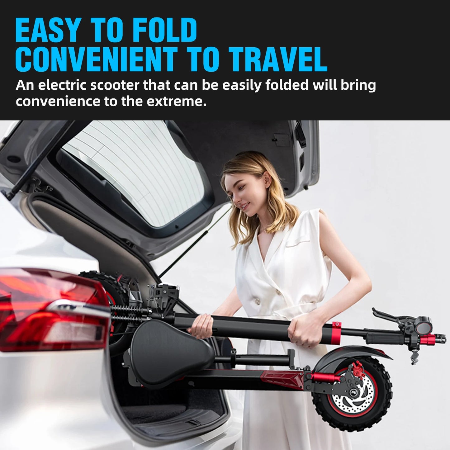 FREEBOY 1200/800W Off-road Electric Scooter with Seat, 1-year Quality Guarantee Foldable Commuting E-scooter