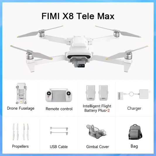 X8 Tele Max drone Dual Sony Cameras 4K 60fps 5.0 20km  GPS AI Super Night Video