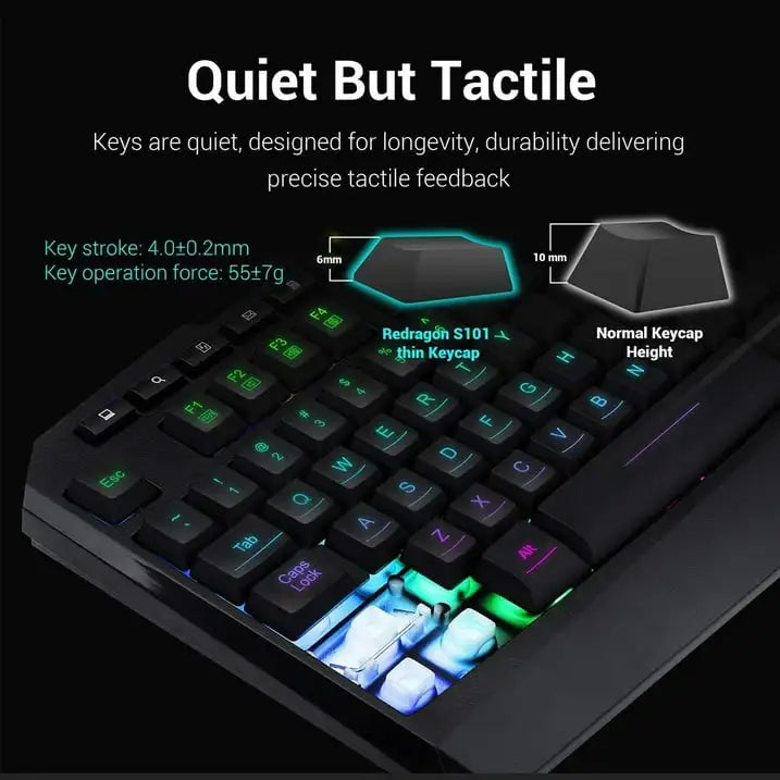 Keyboard and Mouse Set Combo, USB Wired Backlit Keyboard, Design for Windows