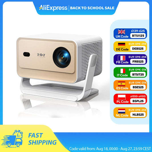 N6 Pro Netflix Officially 4K Projector Voice Control Smart Android TV  32GB ROM for Outdoor Movie Home Theater