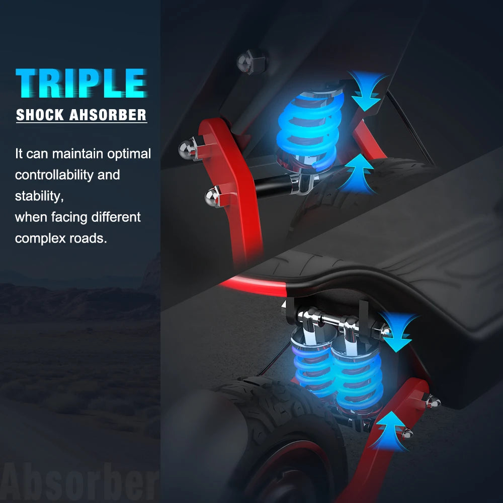 18.2AH Electric Scooter 2000W 50KM/H Foldable Electric Kick E Scooter Dual Motors 11 Inch