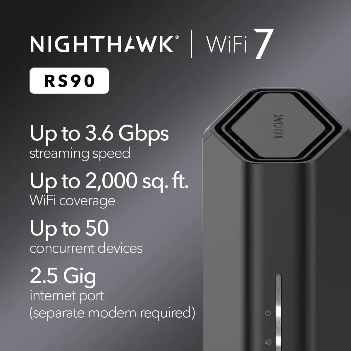 BE3600 Dual-Band WiFi 7 Router – Up to 3.6 Gbps, Covers 2,000 sq. ft., 50 Devices, 2.5 Gig Internet Port