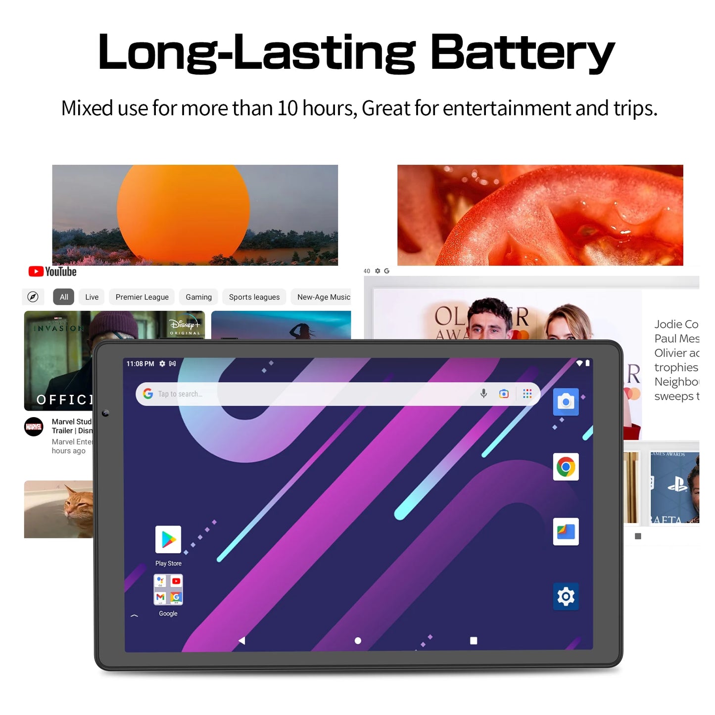 Tablet 10 inch Android 12 32GB ROM 512GB Expand Tablets, 2GB