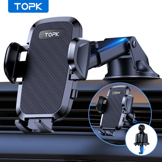Car Phone Holder Mount 2-IN-1 Handsfree for Dashboard
