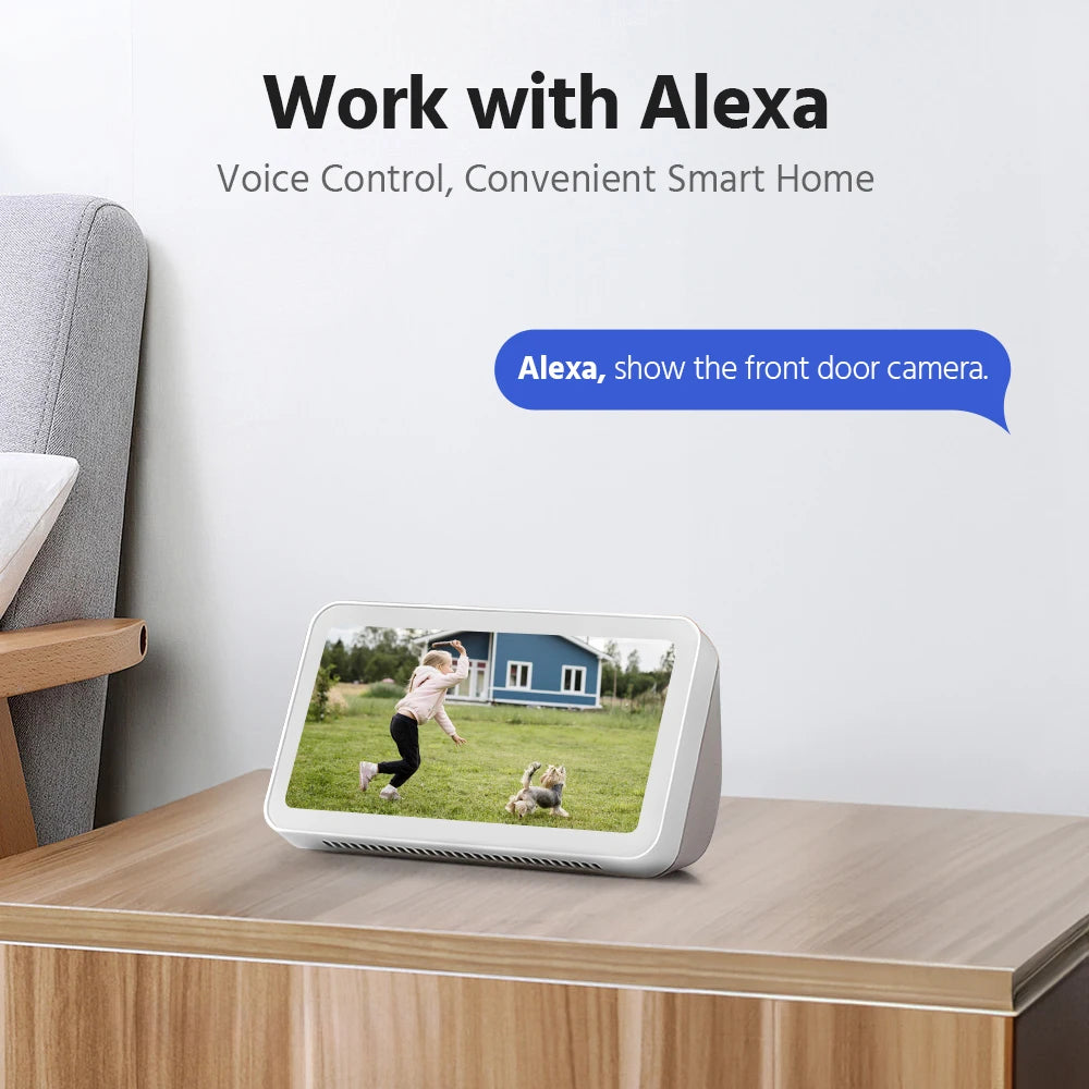 ANNKE 4MP Battery WiFi Security Camera PT Auto Tracking Color Night Vision Wireless IP Camera 4CH Security System