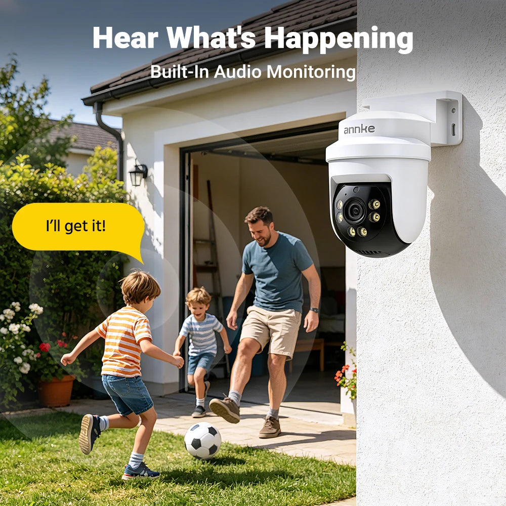 ANNKE 3K 5MP CCTV Home Surveillance Dome PT Camera 8 CH DVR 3/4/6 PCS 3.6mm Outdoor Camera IP65 IR Night Vision Cameras for Home Security