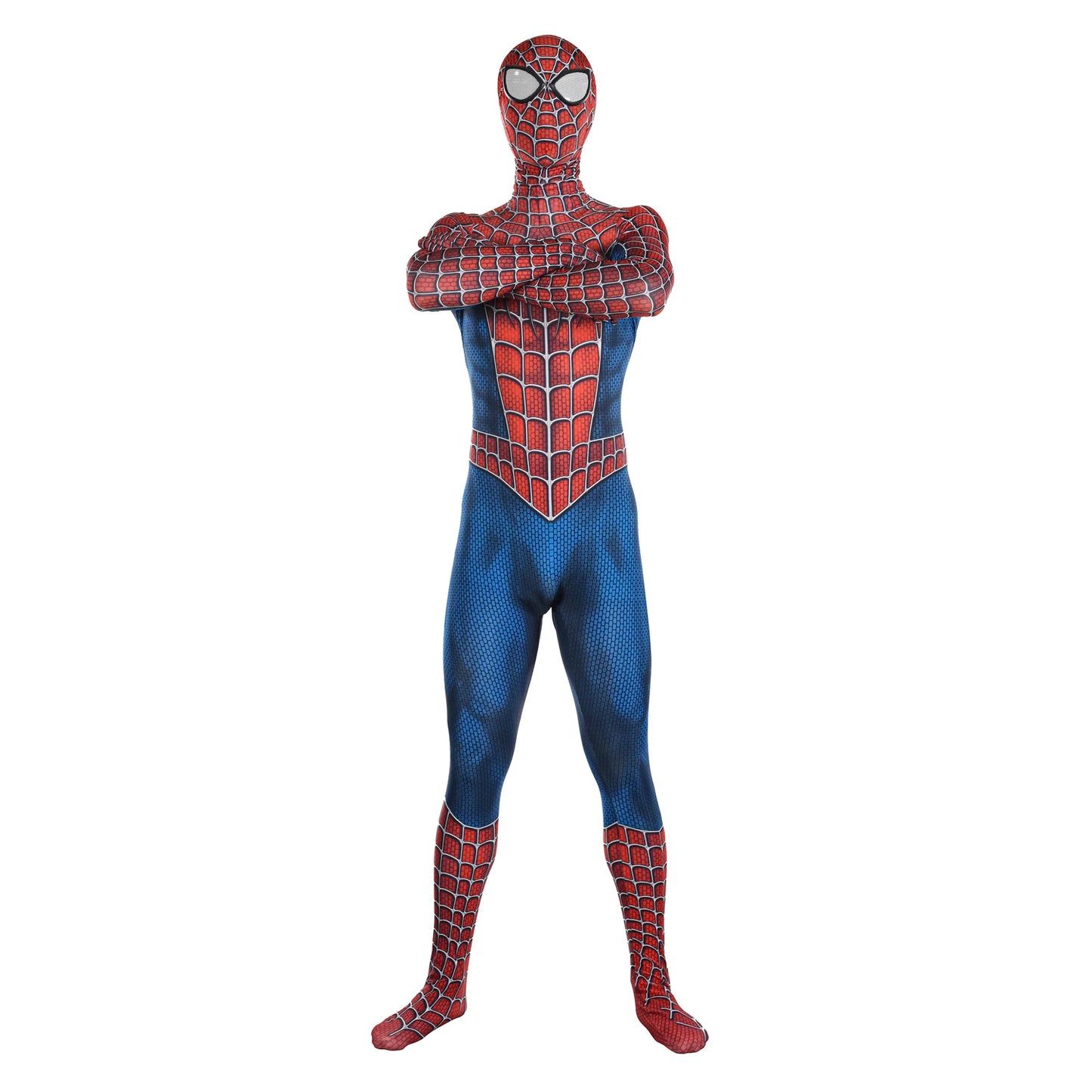 Blue Tony Raimi Web Hero Costume Unisex Halloween Themed Party Cosplay Full Body Suit