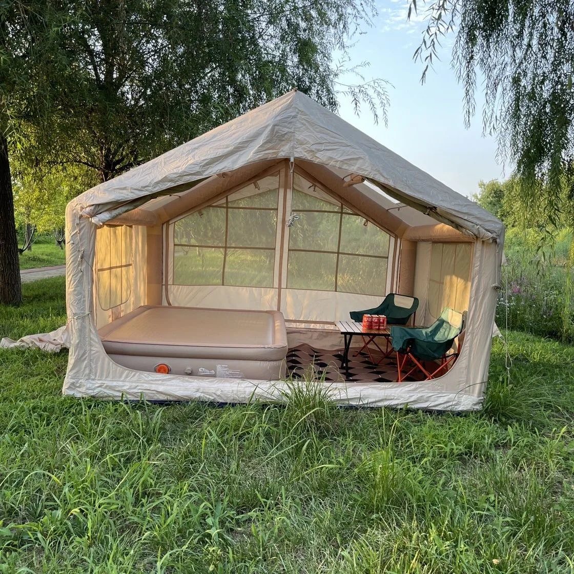 75 Square Feet Inflatable Tent with Chimney Stack,Thickened Waterproof