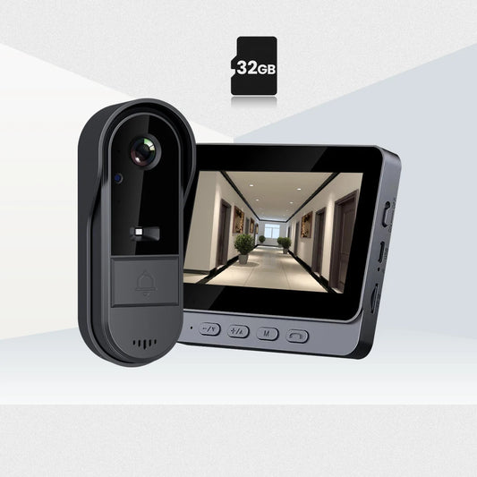 WiFi wireless smart video doorbell, Two-way outdoor 1080P HD camera, Wireless intercom voice,