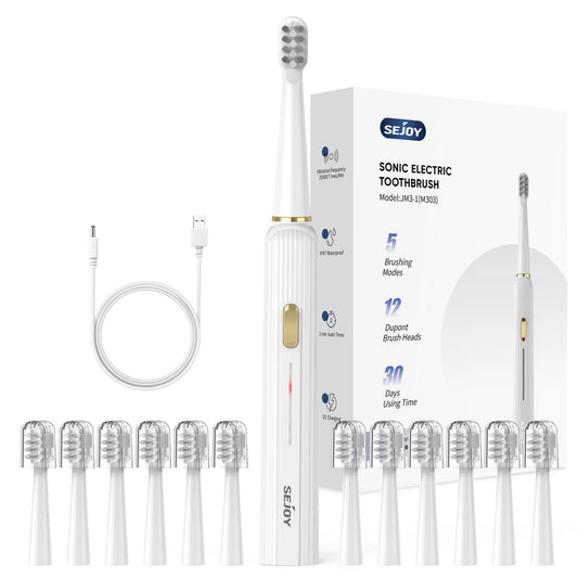 Electric Toothbrush with 12 Brush Heads, Sonic Electric Tooth brush