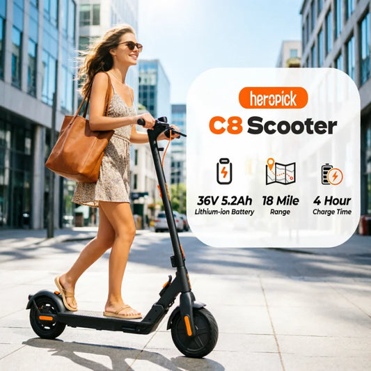 C8 Adult Electric Scooter 350W 19mph Max Speed 8.5 inch tire Foldable E Scooters 16 miles Max 36V 5.2AH US Stock Fast Delivery