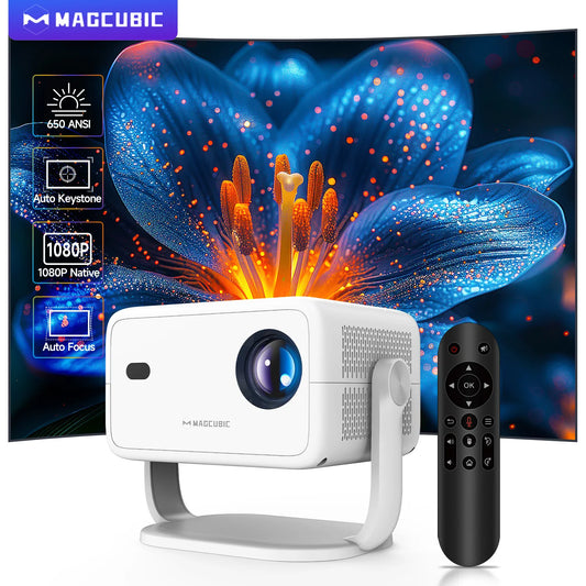 Magcubic 650ANSI L018 Projector 8K Native 1080P Auto Focus & Keystone Correction Android Portable Home Cinema