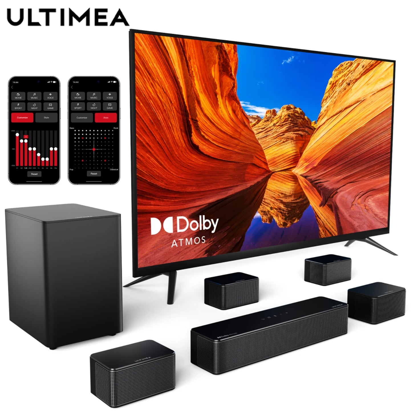 7.1 Surround Sound System Sound bar for TV with Dolby
