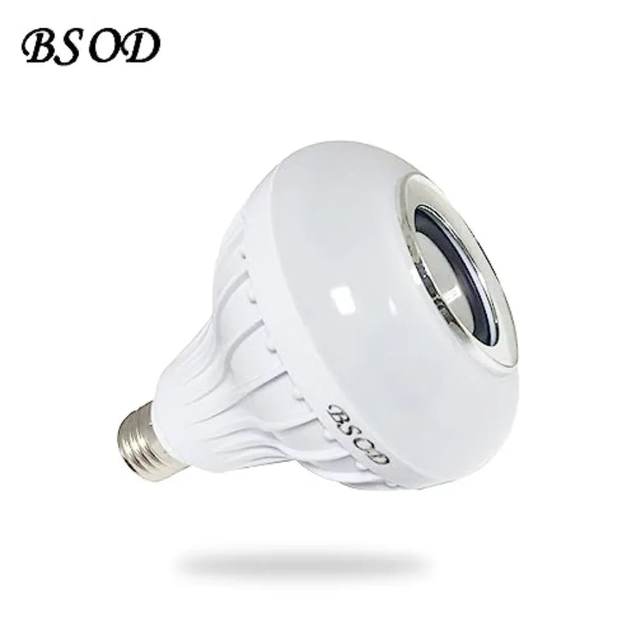 LED RGB+White Bulb Light Smart Bluetooth Music Audio Speaker Changing Color Lamp Shower Head with Remote for Living Room Bathro