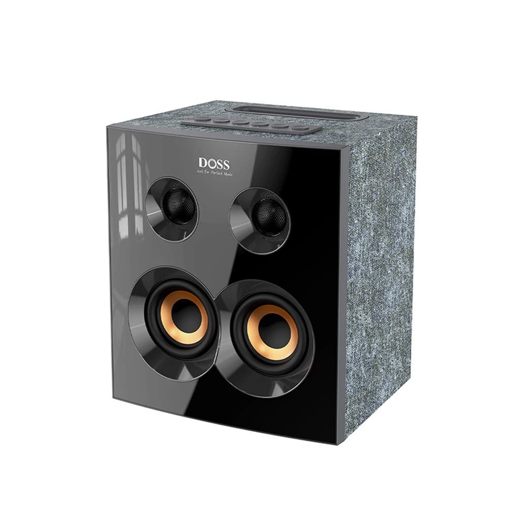 DOSS Home Bookshelf Bluetooth Speaker Powerful 90W Stereo Sound Extra Bass Subwoofer
