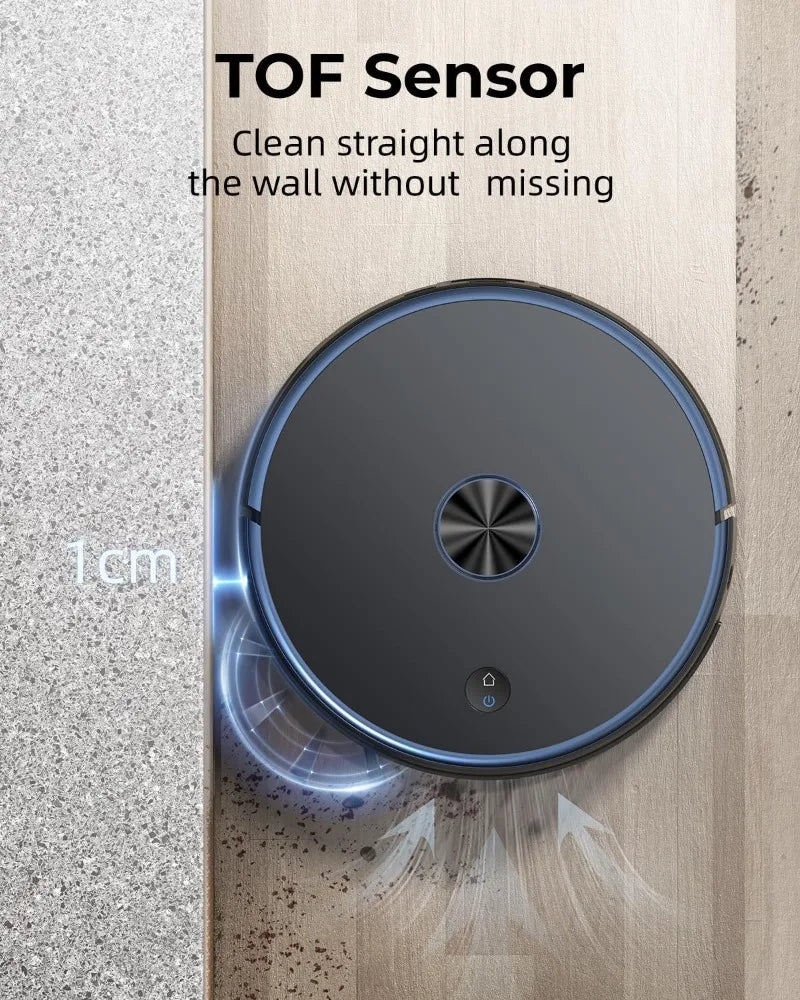 Robot Vacuum and Mop Combo, 3500Pa Robotic Vacuum with 3.5L Self Emptying Station,
