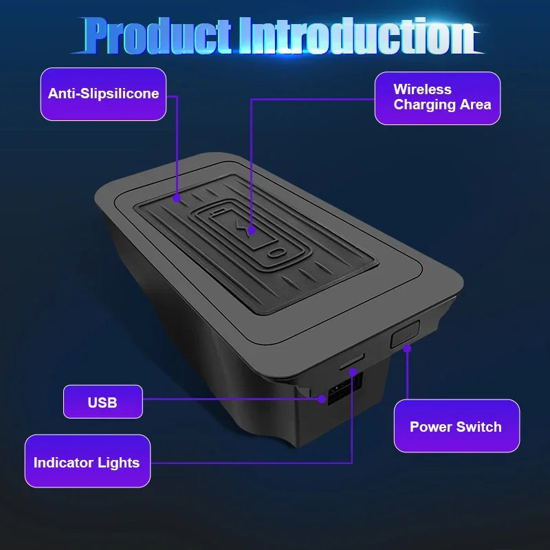 Car wireless charger phone charger charging holder for Volvo XC90 S90 V90 XC60 S60 V60 C60 2018-2021 accessories