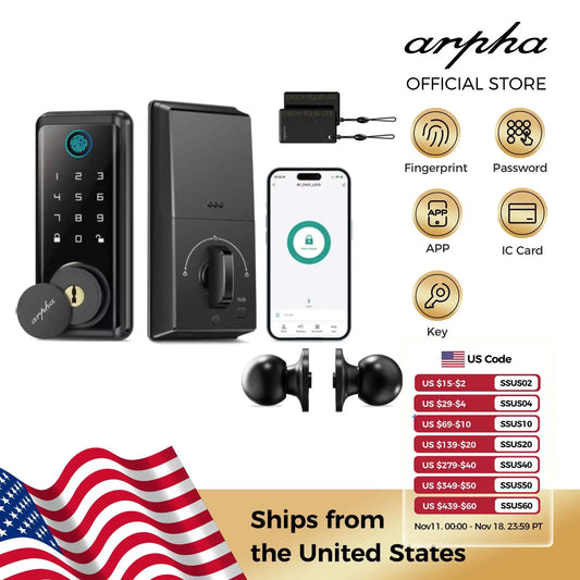 Smart Lock D601K Keyless Entry Door Lock Deadbolt with Handle Set Waterproof