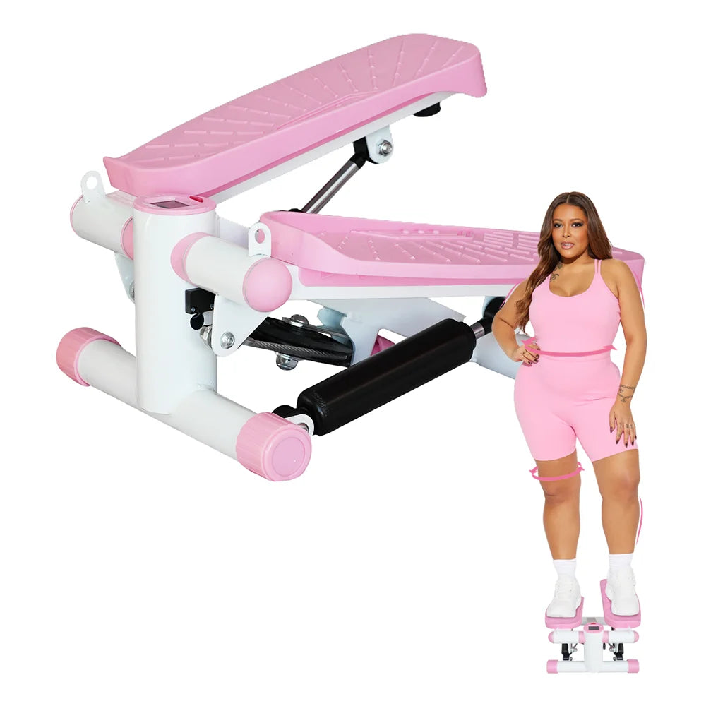 Mini Stepper with Resistance Bands Stair Stepper with 330LBS Loading Capacity