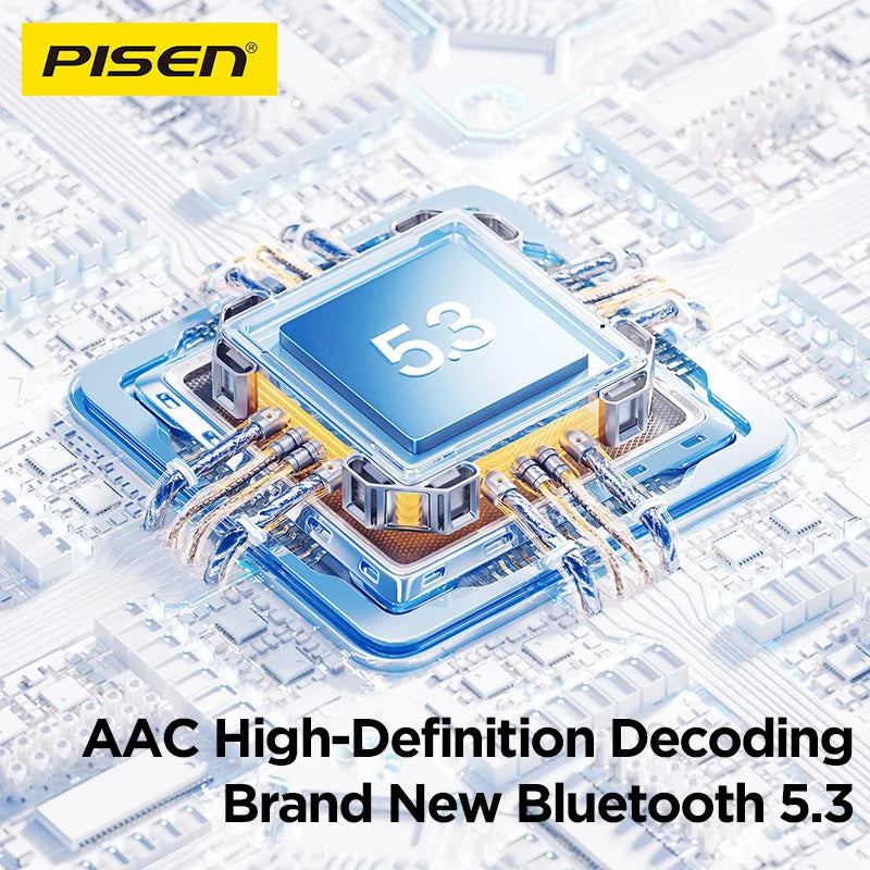 PISEN P1 Wireless Bluetooth Earphones | Microphone Call Noise Cancellation | IPX4 Water-Resistant |25H Long Battery Life