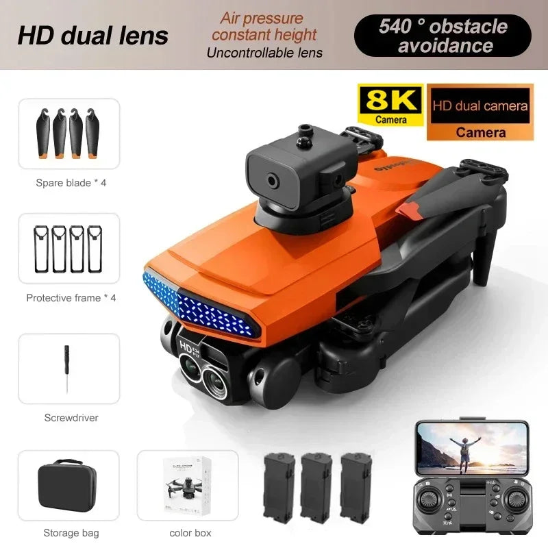New D6 8K Drone Professional HD Dual Camera Optical Flow Localization Obstacle Avoidance WIFI