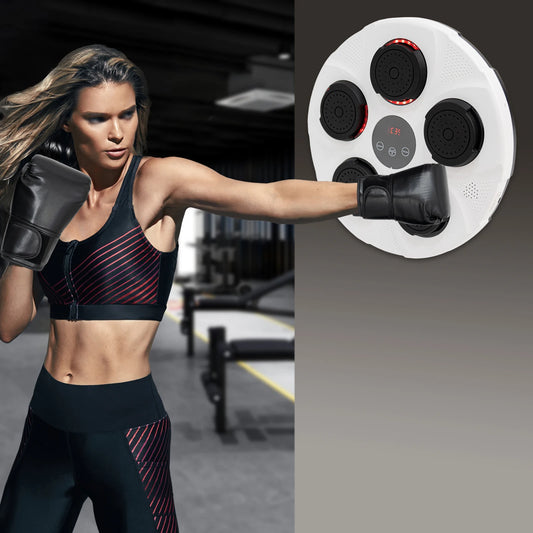 Music Boxing Machine with Gloves, Electronic Training Equipment