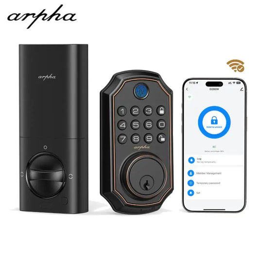 Smart Lock ‎D280W Keyless Entry Door Lock Fingerprint Bulit-in WiFi