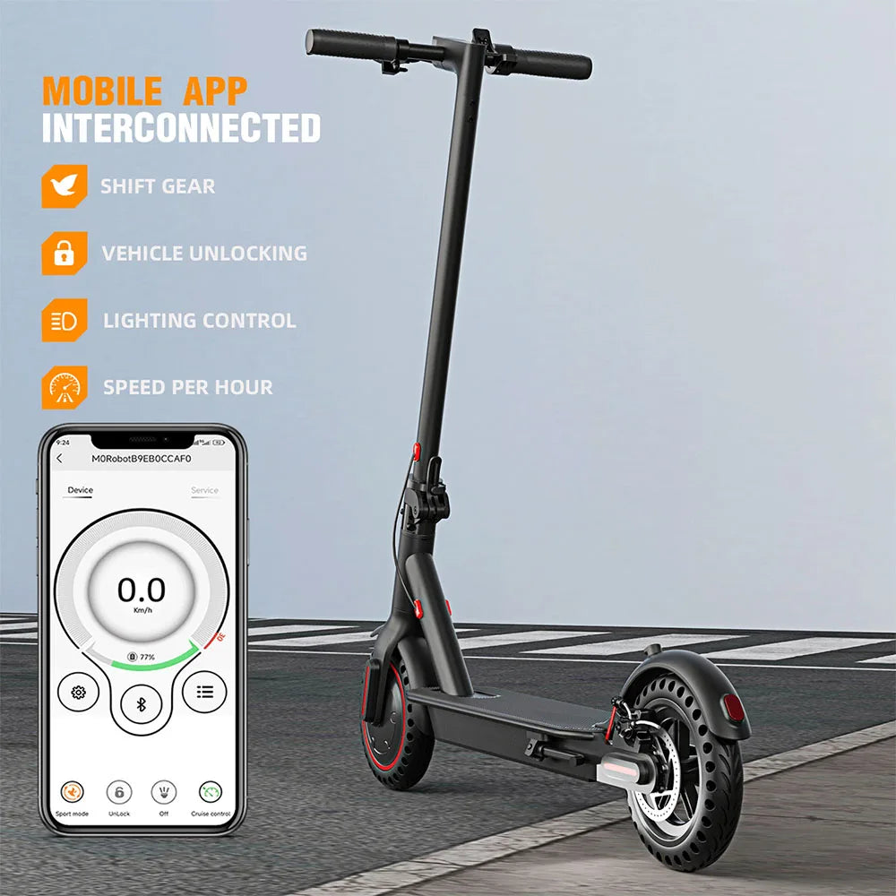 FREEBOY 350W Foldable Electric Scooter for Adults, 8.5'' Solid Tires, Dual Brake System,