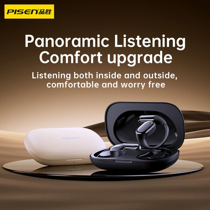 PISEN O1 OWS Open-Ear Sports Bluetooth Headphones | Bluetooth 5.4|HiFi Sound Quality | Triple Sound Effect Enhancement