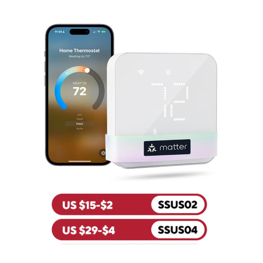 Smart US Wi-Fi Thermostat Compatible with 95% heating and cooling systems