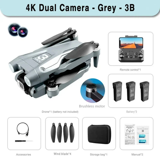 Pro Max GPS Drone Brushless 8K HD Dual Camera Optical Flow Obstacle