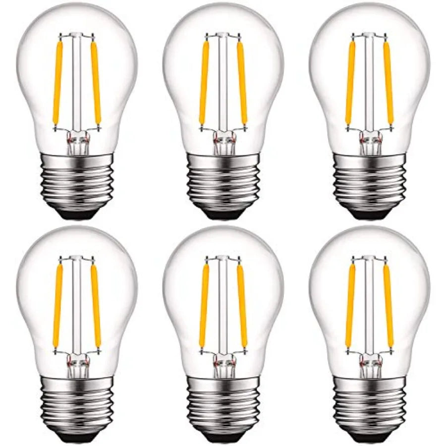 4W Vintage A15 LED Bulb Dimmable, 400 Lumens, 2700K Warm White, E26 LED Edison Bulb 40W Equivalent, Clear Glass Filament Light