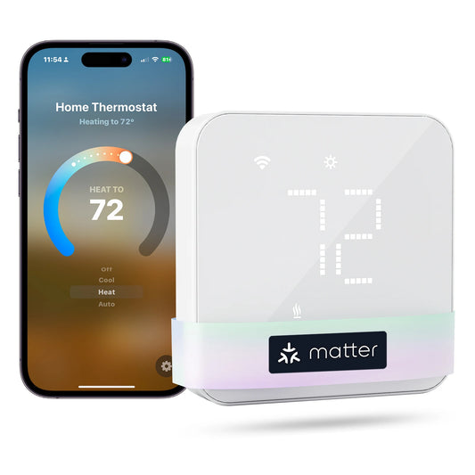 Smart US Wi-Fi Thermostat Compatible with 95% heating and cooling systems Work with Alexa