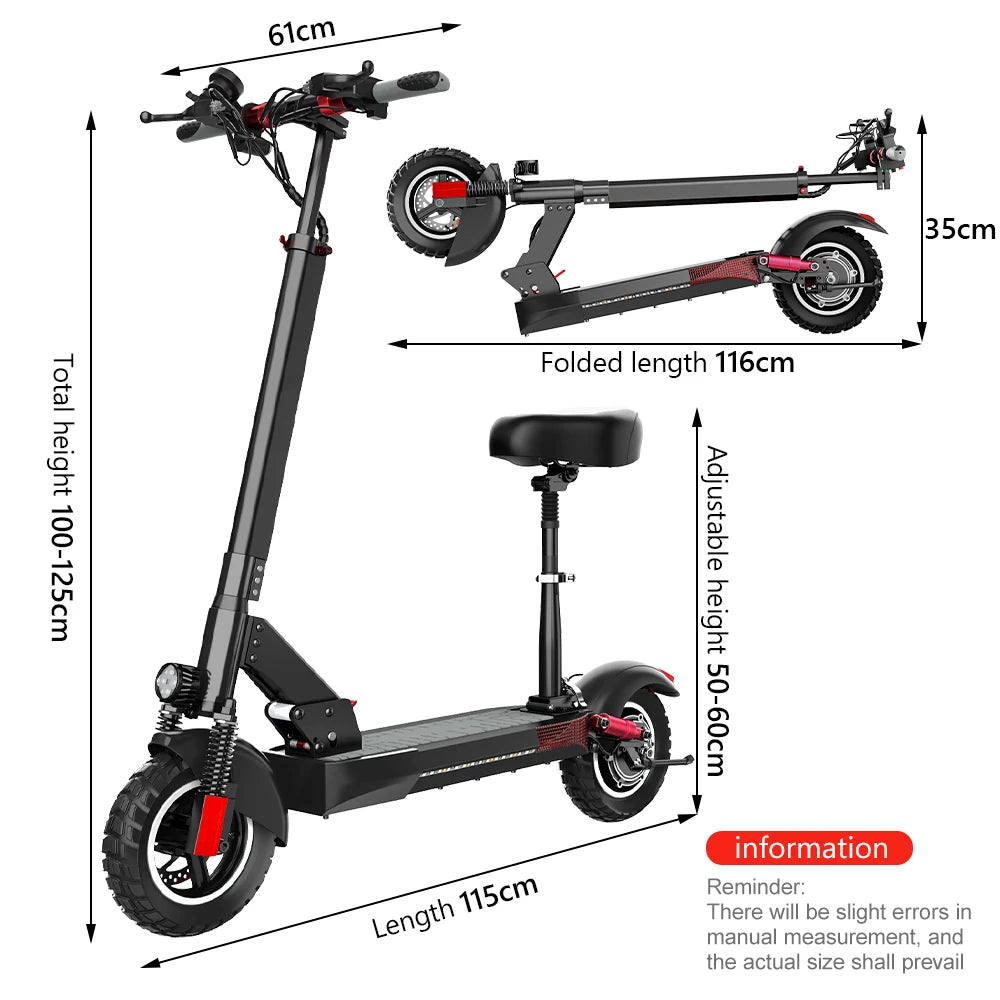 Scooter Electric Remote Wide Wheel Enclosed Adult Electric Scooter