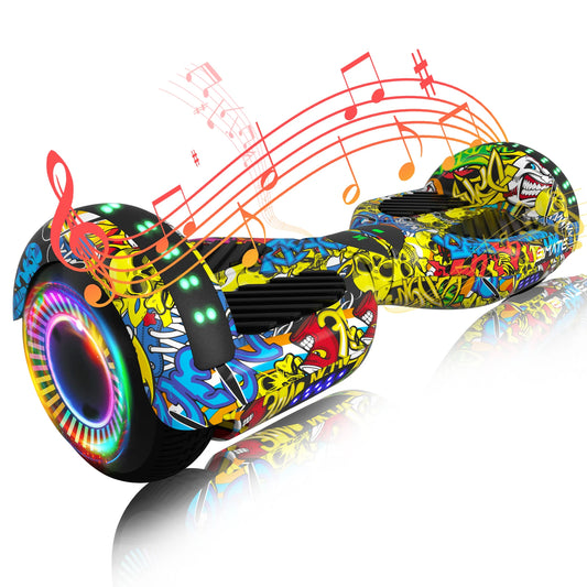 SIMATE Hoverboard With Bluetooth All Terrain LED Lights and APP Control, Gifts for Kids Adults Girls Boys, for All Ages, Self Balancing Scooter