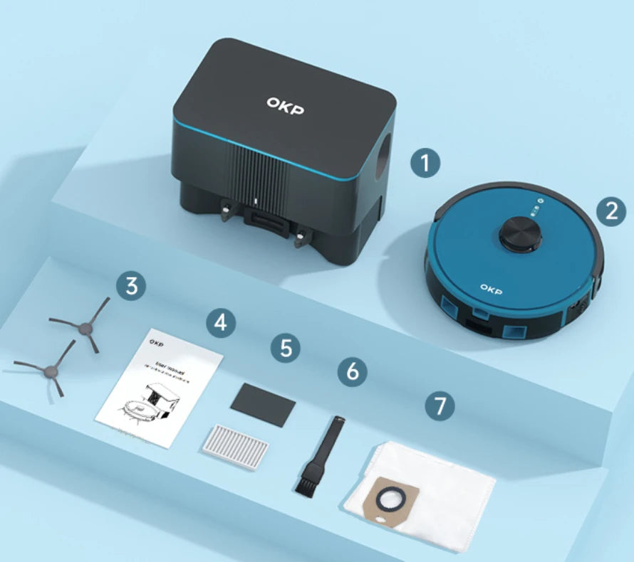 L3 Robot Vacuum with Self-Empty Dock, 3800Pa Suction ,Lidar Navigation,