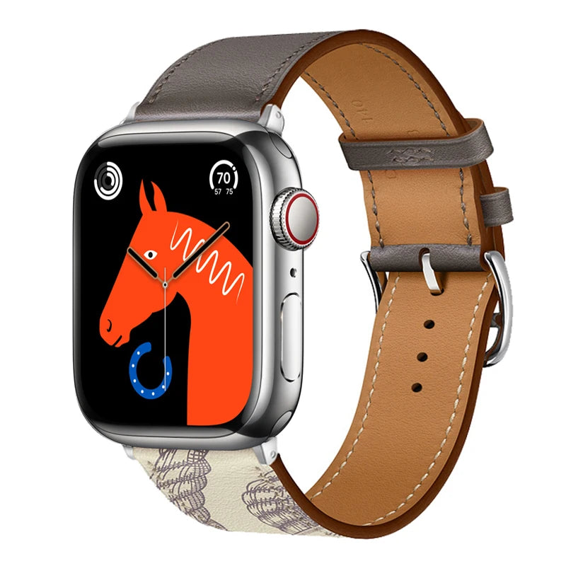 Leather Band For Apple Watch Strap 45mm 45mm 40mm 41mm 38mm 42 Single Tour Bracelet Correa iWatch 3 6 SE 7 8 9 ultra 49mm 2035