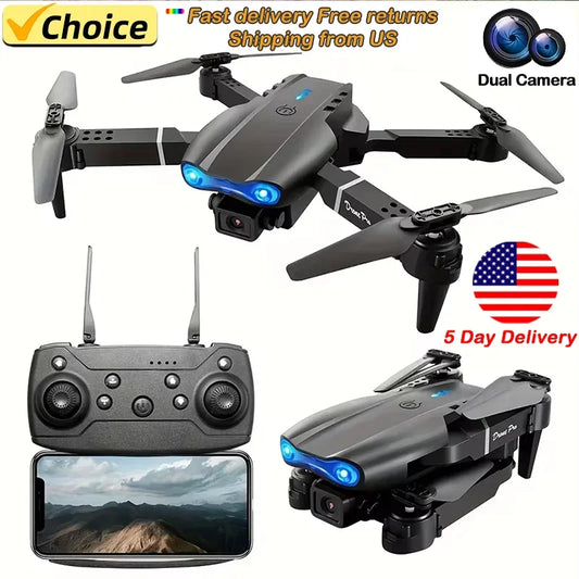 E99Pro RC Drone 4K With 1080P Wide Angle HD Camera