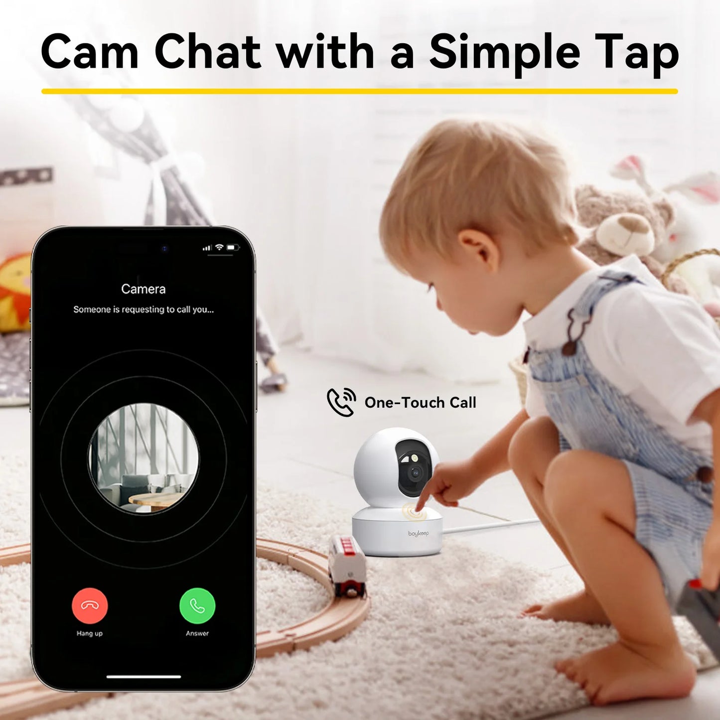 3MP 5G/2.4GHz WiFi Indoor Home Security IP Smart Baby Monitor Camera Automatic