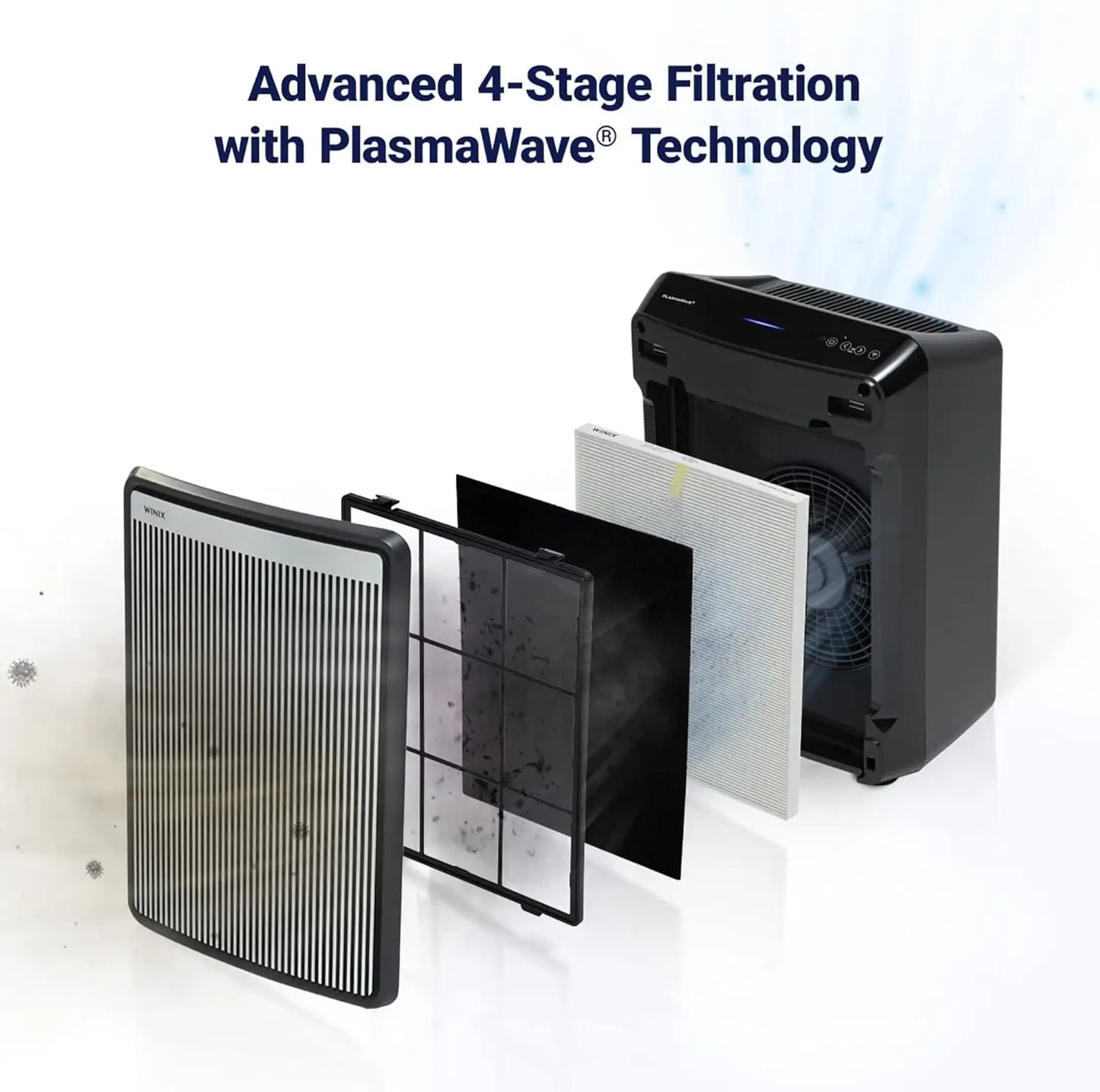 Air Purifier with WiFi and PlasmaWave, 500 Sq Ft
