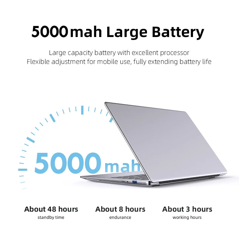 14.1" Ultra Slim Windows 11 Pro Laptop Computer intel Atom A3950 12GB RAM 1TB 2TB SSD Notebook PC